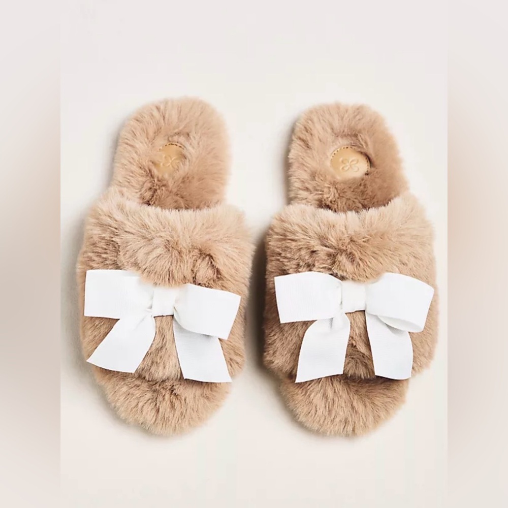 Anthropologie Maeve Faux Fur Open-Toe Slippers, Various Sizes/Colors NWT